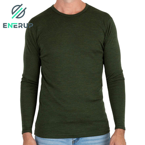 Großhandel Merinowolle Langarm-Oberteil Herren Lange Unterhose Flanell Blusas Camiseta De Manga Larga Batik Thermounterwäsche - Product Image 5