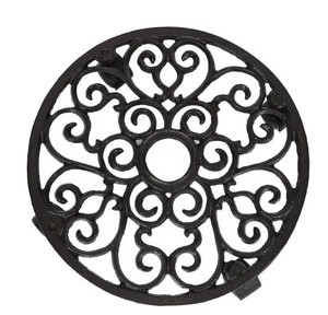 <span class=keywords><strong>Support</strong></span> <span class=keywords><strong>pour</strong></span> pot de fleur en fonte rond mobile <span class=keywords><strong>pour</strong></span> intérieur et extérieur avec 3 roues - Product Image 3