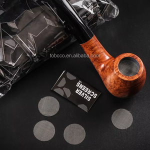 500 pièces de filtres métalliques épaissis de 20 mm en acier inoxydable pour tabac, écran de pipe à fumer en gaze - Product Image 2
