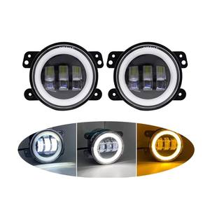 Luz <span class=keywords><strong>antiniebla</strong></span> blanca ámbar de 12V y 4 pulgadas, 30W, 4000LM, DRL, parachoques delantero, para <span class=keywords><strong>Jeep</strong></span> <span class=keywords><strong>Renegade</strong></span> BU 2015-2018, Circulación Diurna DRL para coche, novedad - Product Image 1