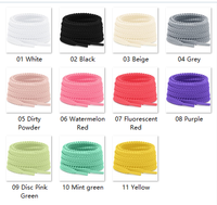 Lacets plats personnalisés en polyester de 7 mm, antidérapants, à bord dentelé, motif diamant, pour chaussures de course et de sport