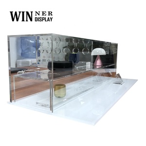 Bán buôn tùy chỉnh rõ ràng <span class=keywords><strong>Acrylic</strong></span> lưu trữ trường hợp mini Loa 2-bước risers PMMA hiển thị cho Boutique chuỗi cửa hàng kệ trưng bày - Product Image 5