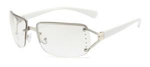 Lunettes de soleil pour femmes, style Y2k, carré punk, sans monture, accessoires d'été, demi-monture en métal tendance - Product Image 2