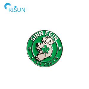 Fabrication irlandaise émail broche personnalisé vert irlande irlandaise <span class=keywords><strong>Sinn</strong></span> Fein épinglette insigne personnalisé <span class=keywords><strong>Sinn</strong></span> Fein avec carte irlandaise broche broche - Product Image 3