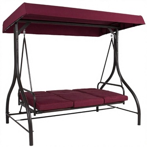 Modern Outdoor Fabric Swing Chair Two <b>Seat</b> <b>Hanging</b> Basket -Design - Product Image 2