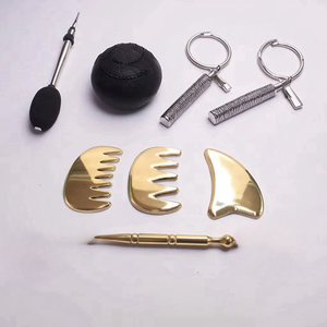 2025 <span class=keywords><strong>Amazon</strong></span> vente chaude beauté ensemble de soins de la peau Gua Sha Massage tête <span class=keywords><strong>masseur</strong></span> cuir chevelu brosse à cheveux cuir chevelu peigne Guasha <span class=keywords><strong>masseur</strong></span> facial - Product Image 1