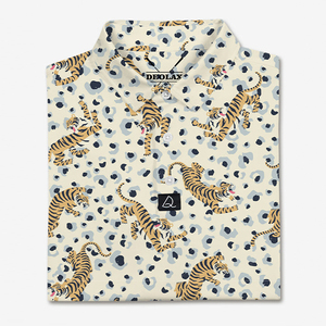 เสื้อโปโลสำหรับตีกอล์ฟพิมพ์ลายเสือทำโลโก้ได้ตามต้องการสำหรับฤดูร้อน - Product Image 3