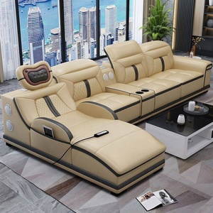 ชุดโซฟาปรับเอนหนังแท้ GEDO Luxury Smart Multifunction พร้อมฟองน้ำเสริม รุ่น S066 ดีไซน์หรูหรา ทันสมัย และสง่างาม สำหรับห้องนั่งเล่น - Product Image 4