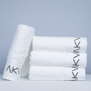 Wholesale High Quality Hotel 100% <strong>Cotton</strong> Terry <strong>White</strong> Embroidered Face Hand <strong>Towel</strong> for Spa Custom logo - Product Image 1