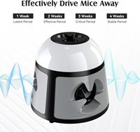 SJZ Nouvelle Version Améliorée Répulsif Ultraso-nique pour Souris, Rats et Écureuils avec Capteur PIR, Lumières Clignotantes et 4 Haut-parleurs