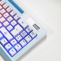 Clavier de jeu sans fil rechargeable avec rétroéclairage RVB, type C, taille compacte, clavier de jeu miniature en ABS avec BT