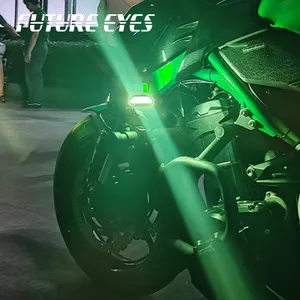 Gelecek gözler F30-P kablolu arkadan aydınlatmalı anahtarı Scooter uyarı yardımcı sis motosiklet ışıkları