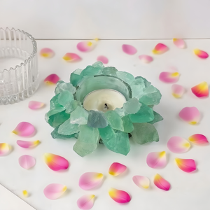 Support de bougie en pierre naturelle brute pour aromathérapie, bougeoir en cristal de guérison pour la décoration intérieure - Product Image 3