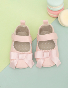 Chaussures de bébé fille en coton à semelle souple, nouveau design, pour mariage et fête, style princesse, pour les premiers pas - Product Image 1