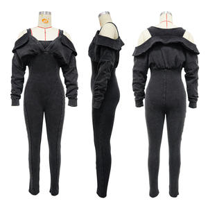 Mono de Mezclilla Viviblook Z0115JP para Mujer, Sexy, con Hombros Descubiertos, Ajustado, de Manga Larga, Talla Grande, Estilo Urbano - Product Image 6