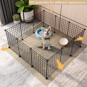 Puertas y bolígrafos para perros de alambre transpirable con puerta para mascotas jugando en la casa Contención de mascotas - Product Image 5