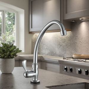 Robinet de cuisine moderne en alliage de zinc articles sanitaires de qualité mitigeur monotrou à prix réduit service de puits eau froide - Product Image 1