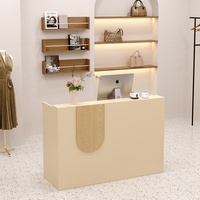 Comptoir de caisse pour petites boutiques, salons de beauté et de manucure, bureau de réception tendance en MDF, table de bar pour magasin de vêtements et salon de coiffure