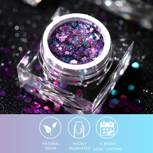 JTING Hàng Mới Về Bộ Sưu Tập Gel Sơn Móng Tay Lấp Lánh 12 Màu Phản Chiếu Siêu Sáng Trong Lọ OEM Nhãn Hiệu Riêng Tùy Chỉnh - Product Image 4