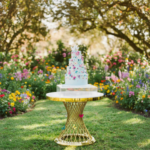 Mesa de Postres Moderna de Metal para Bodas y Fiestas, Desmontable y Ensamblable, Soporte Dorado para Flores, Accesorios de Decoración para Bodas - Product Image 6