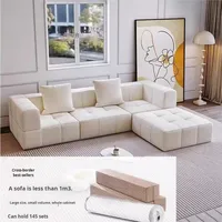 Modulares, vakuum komprimiertes Sofa garnitur im cremefarbenen Stil für kleine Wohnungen Einfach zu installieren des Würfel design Anpassbarer Kombination retter