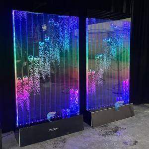 Columna acrílica LED personalizada con luz de baile, muebles de hotel Hilton en venta con pared de burbujas de agua - Product Image 2