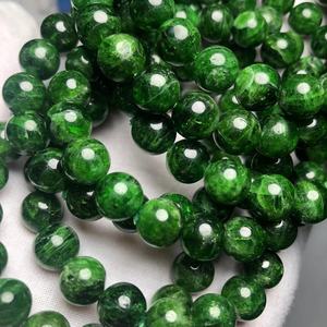 Meihan 도매 천연 A +++ 녹색 디옵사이드 부드러운 라운드 매력 보석 만들기 디자인 선물 - Product Image 3