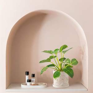 Pots de plantes en céramique 2+4 pouces, écologiques, durables, design moderne pour intérieur, avec trou de drainage et soucoupe, pour la maison et le bureau (rose) - Product Image 5