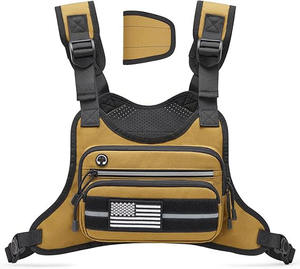 Échantillon gratuit Sac de poitrine de sport d'inspiration tactique Mode Polyester EDC Pochette avec support de téléphone intégré pour les entraînements, la course à pied, le cyclisme - Product Image 2