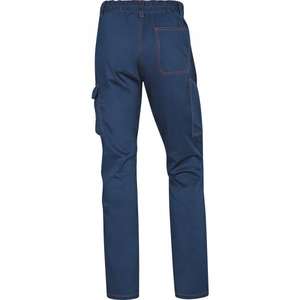DELTA PLUS - PANOSTRPAMOGT Polyester/cotton/elastane panostyle navy <b>blue</b>-orange working <b>trousers</b> <b>WORK</b> <b>TROUSERS</b> - Product Image 2