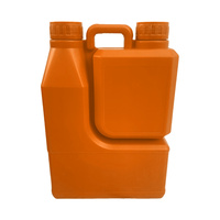Bouteille carrée mate en PEHD de 3L avec poignée latérale, vente en gros, logo personnalisé pour savon liquide et bouchon à vis