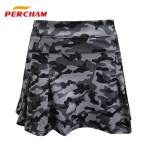 تنورة رياضية مخصصة عالية الخصر للتحكم في البطن تنورة باديل 2 في 1 مطبوعة بالتصامي تنورة تنس بطيات سانتيني مع قصيرة للنساء - Product Image 5