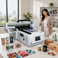 Mesin Printer Stiker UV Flatbed DTF A2 RC-4060Plus untuk Akrilik, Kayu, Kaca, Logam, dan Casing Ponsel