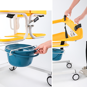 Silla de Transferencia para Ducha y Baño a <span class=keywords><strong>Precio</strong></span> de Fábrica |   Silla de Transferencia para Pacientes de Alta Resistencia con Altura Ajustable y Capacidad de 125 kg - Product Image 3