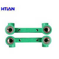 Raccord interne double articulé vert en PPR pour accessoires de plomberie PPR, conduites d'alimentation en eau et d'évacuation PPR
