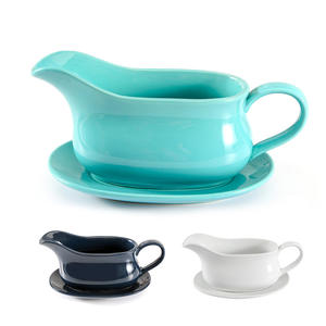 Socadera de Cerámica Dongfang Blanca de 450 ml, Apta para Microondas, Estilo Occidental, con Plato, DB1765 - Product Image 4