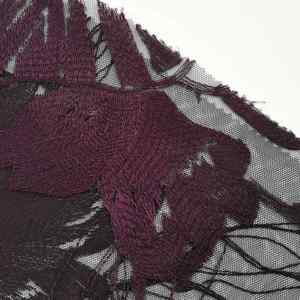 Bellissimo Tessuto in <span class=keywords><strong>Organza</strong></span> Trasparente con Motivo Floreale Viola Lilla Ricamato <span class=keywords><strong>per</strong></span> <span class=keywords><strong>Abiti</strong></span> da Sposa - Product Image 1