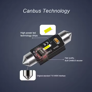 Ampoules LED CSP 1860 Super Lumineuses pour Voiture Festoon 31mm 36mm 39mm 41mm C5W <span class=keywords><strong>C10W</strong></span>, Plafonnier Auto Canbus, Lampe de Lecture Intérieure 12V - Product Image 5