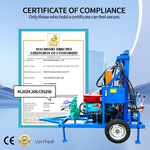 Piccola perforatrice per pozzi profondi da 25HP, 50m, 100m, 150m, macchina per la perforazione di pozzi in roccia - Product Image 3