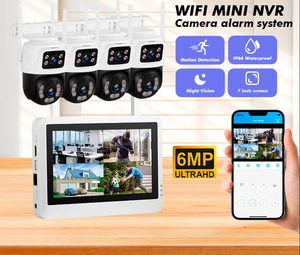 एक्स्मी 6m 4ch डुअल लेंस विफी ccTV कैमरा किट सिस्टम वायरलेस सुरक्षा आउटडोर ptz के साथ वायरलेस सुरक्षा आउटडोर ptz - Product Image 2