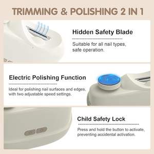 Nuovo Tagliaunghie Elettrico 3-in-1 con Ricarica Type-C, Lama in Lega, Tagliaunghie Automatico Professionale con Lima Elettrica - Product Image 2