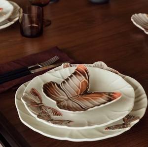 Peralatan makan keramik Seni Saint Mo piring kue kupu-kupu Amerika restoran Portugal Porcelain porselen - Product Image 6