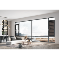 Ventana Abatible Horizontal de Estilo Europeo Moderno, de Aleación de Aluminio, Doble Acristalamiento, Vidrio Templado, Aislamiento Térmico, para Apartamento