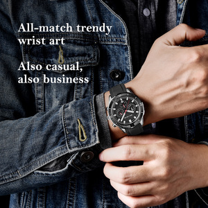Relojes analógicos con estilo de moda para hombre, <span class=keywords><strong>reloj</strong></span> de pulsera clásico de cuarzo con cronógrafo de banda de silicona resistente al agua para trabajo deportivo para hombre - Product Image 3