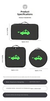 Sac de rangement pour pistolet de recharge EV en tissu Oxford noir imperméable, robuste, support de câble de chargeur de voiture, étui de rangement pour accessoires automobiles