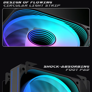 Lovingcool พัดลม12V RGB 120mm, พัดลมเหลี่ยมหลายแง่มุมพัดลมคอมพิวเตอร์เคสคอมพิวเตอร์พัดลมระบายความร้อนสำหรับเล่นเกมพัดลมปรับแต่งได้จากโรงงาน - Product Image 6