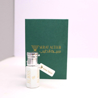 Flacon roll-on en verre pour parfum Attar, 3ml, 6ml, 12ml, flacon octogonal noir et blanc avec boîte