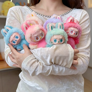 Petite figurine en peluche douce Labubu, <span class=keywords><strong>avatar</strong></span> de dessin <span class=keywords><strong>animé</strong></span> Kawaii en vinyle personnalisé de qualité supérieure, pour collection de boîtes mystères adorables - Product Image 3