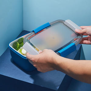 Boîte à lunch bento en silicone pliable à 2 compartiments sans BPA Syh674, compatible micro-ondes et lave-vaisselle, avec couvercles - Product Image 3