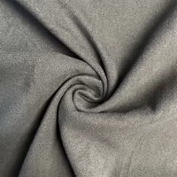 Tissu en suède tricoté en polyester imperméable de haute qualité, couleur unie, pour veste et vêtements féminins